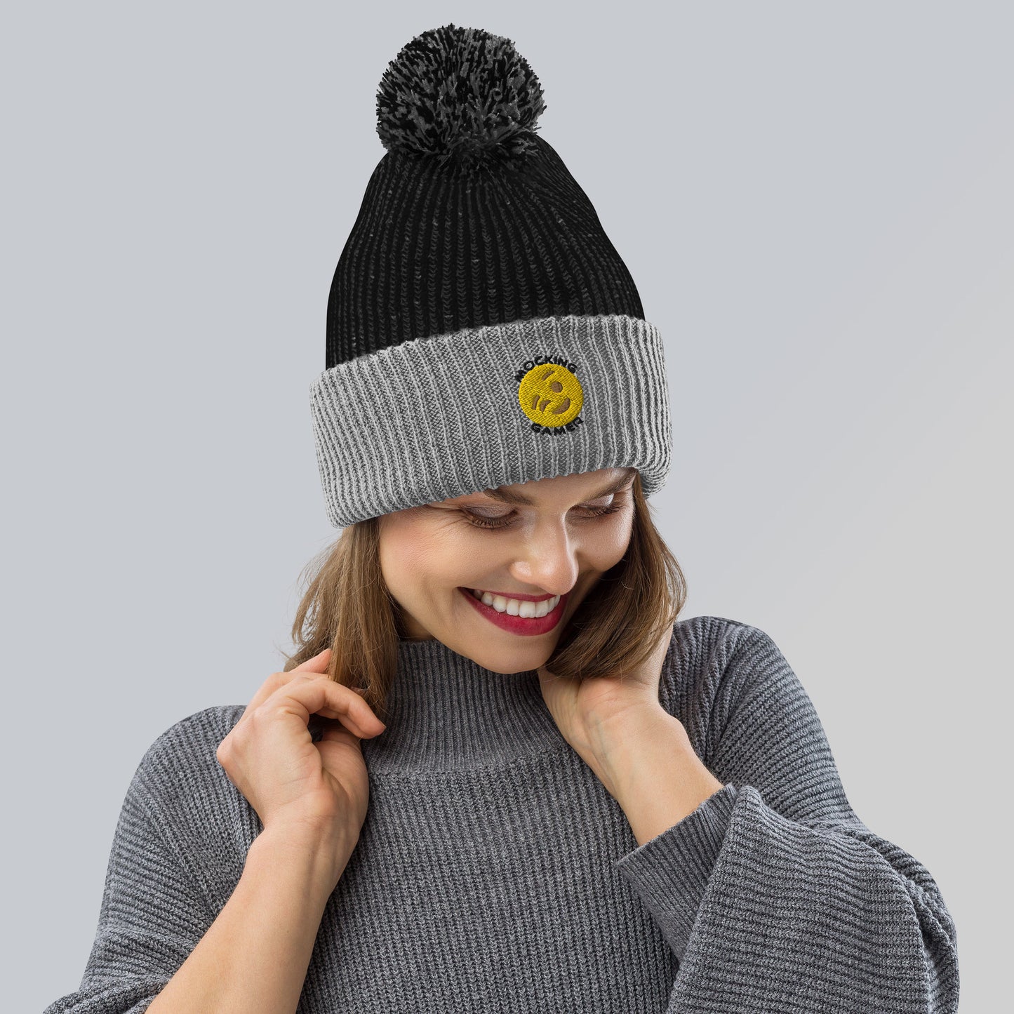 Mocking Gamer Pom-Pom Beanie